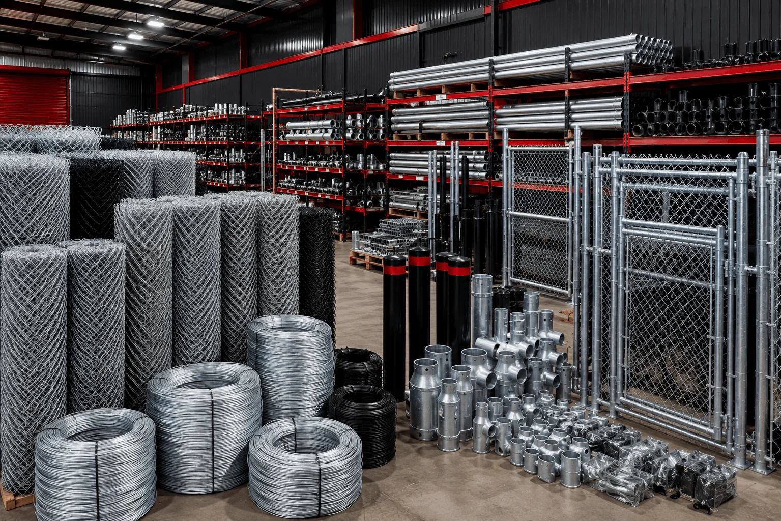 Chain mesh and fence components inventory