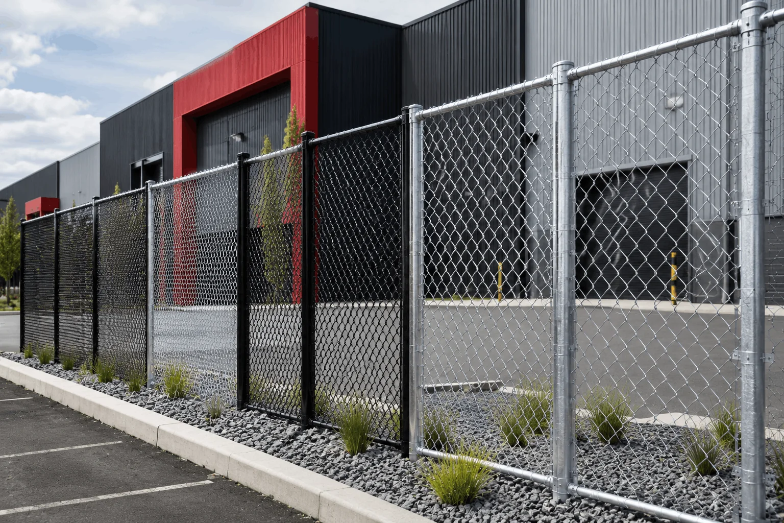 Chain link mesh size options for security fencing applications