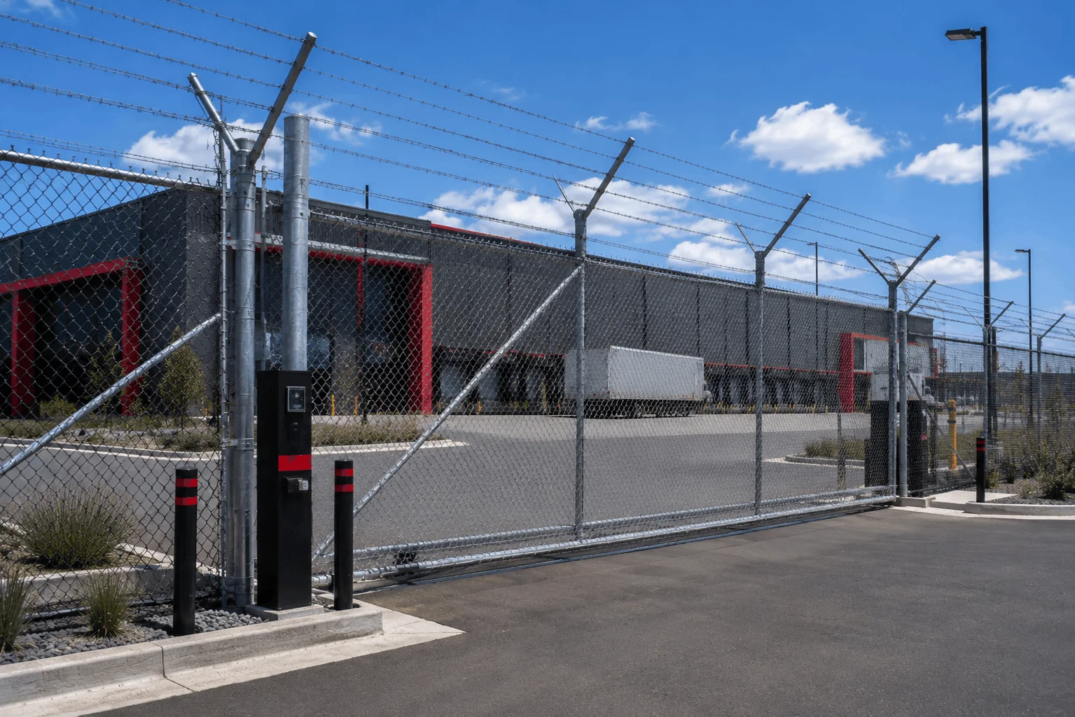 Industrial fencing materials used for high-security facilities