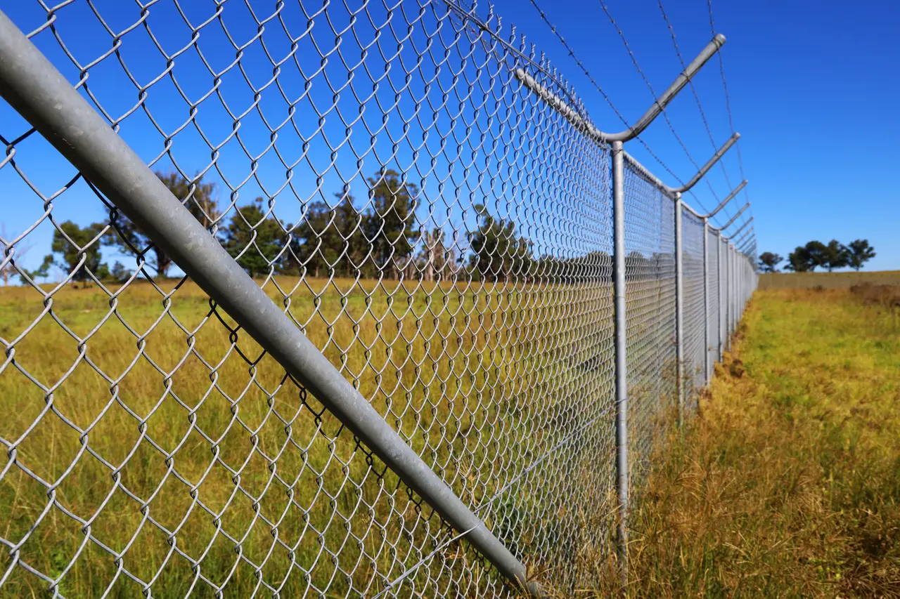 Long-run galvanised boundary for a rural property