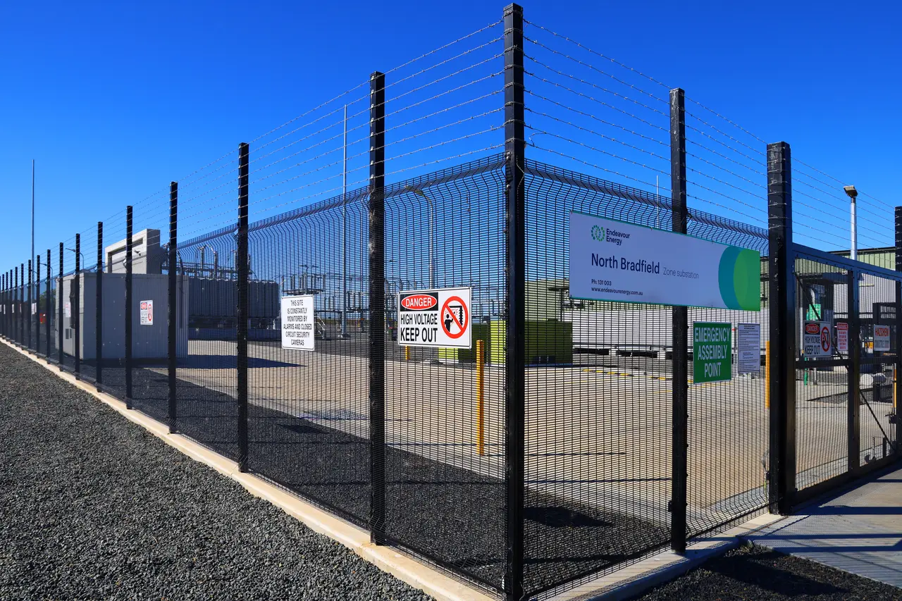 Anti-climb perimeter for a zone substation